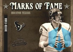 2004 Absolute Memorabilia Marks of Fame #MOF-8 David Carr 0212/1000